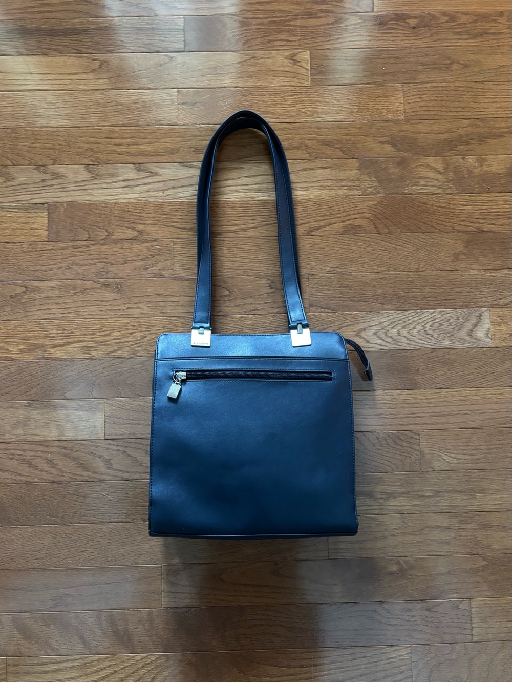 Vintage 2000's Minimalist Style Navy Blue Shoulder Bag